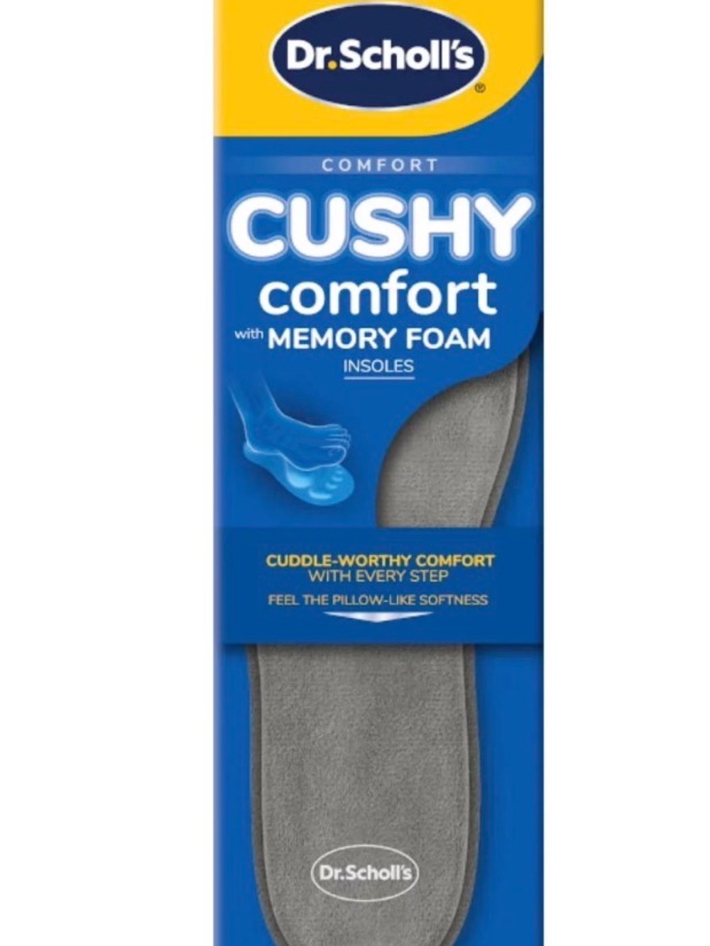 Dr. Scholl's Cushy Comfort with Memory Foam Insoles Unisex, 1 Pair